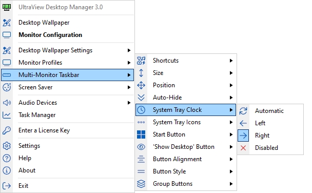 System Tray (Clock and Icons)